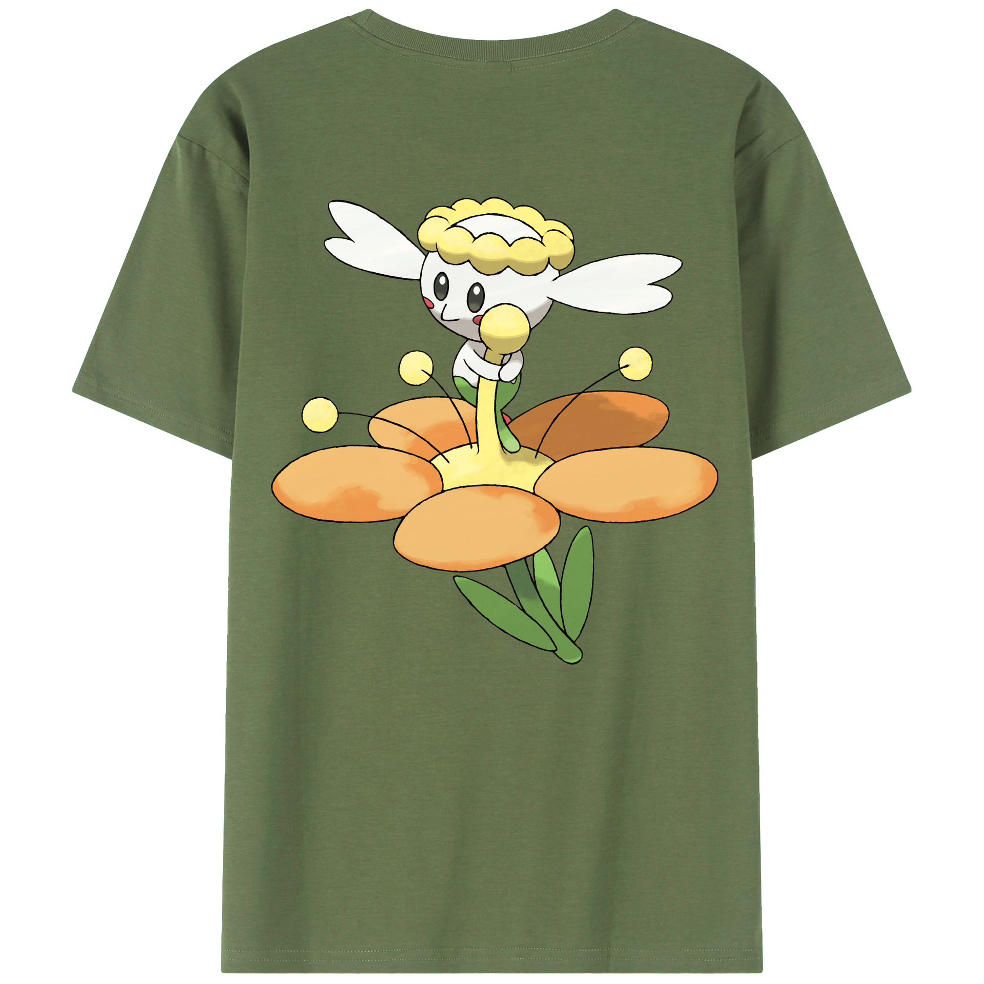 （画像用） ポケットモンスター Pokémon 綿100％ メンズ半袖Tシャツ（バックプリント） 通気性